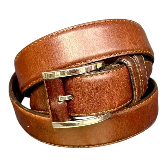 Remo Tulliani Classic Brown Leather Belt Size 44, Men's Brown Leather Belt - Picture 1 of 10